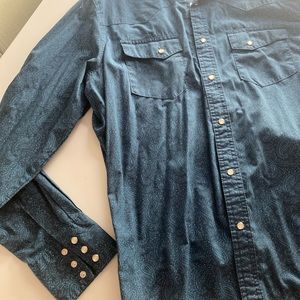Wrangler western pearl snap long sleeve